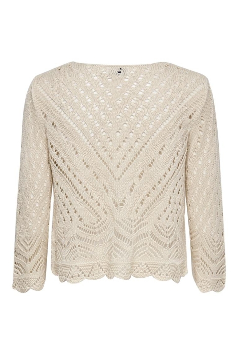 Jacqueline de Yong beige dames trui | Achteraanzicht