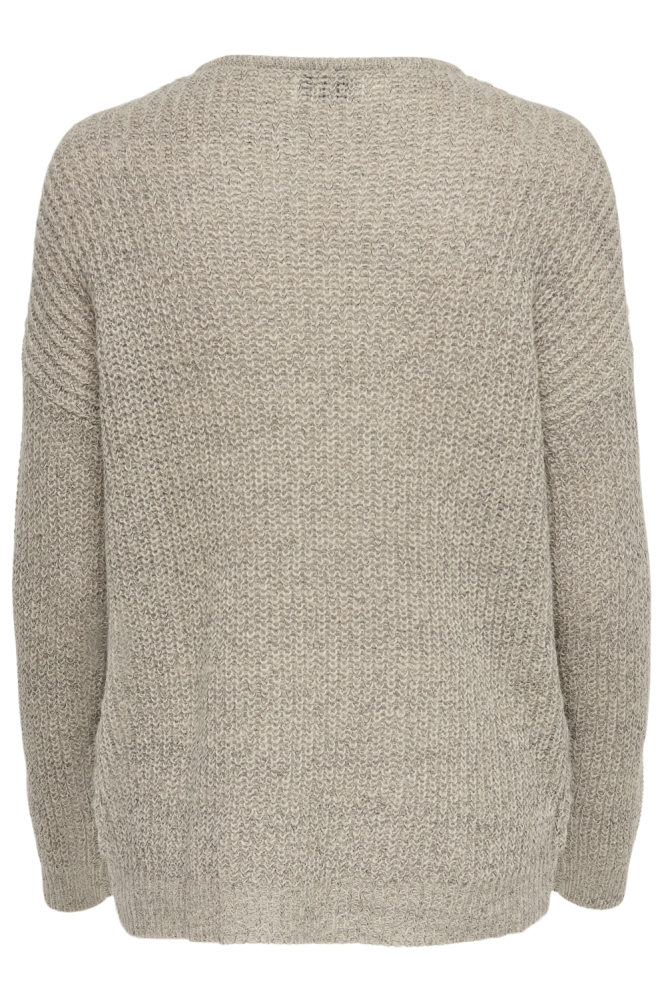 Jacqueline de Yong beige dames trui | Achteraanzicht