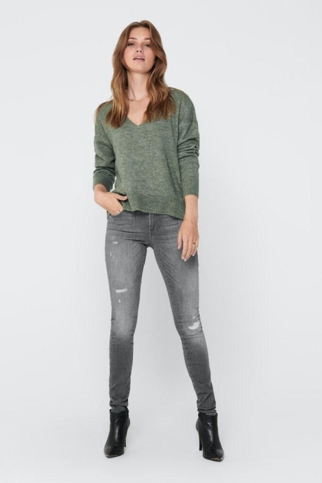 Jacqueline de Yong groene dames trui | Model