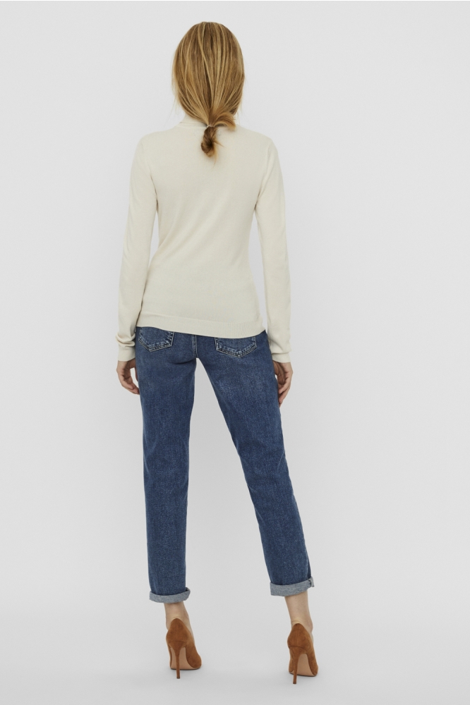 Vero Moda beige dames trui | Model achteraanzicht