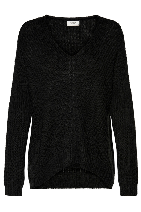 Jacqueline de Yong zwarte dames trui | Vooraanzicht