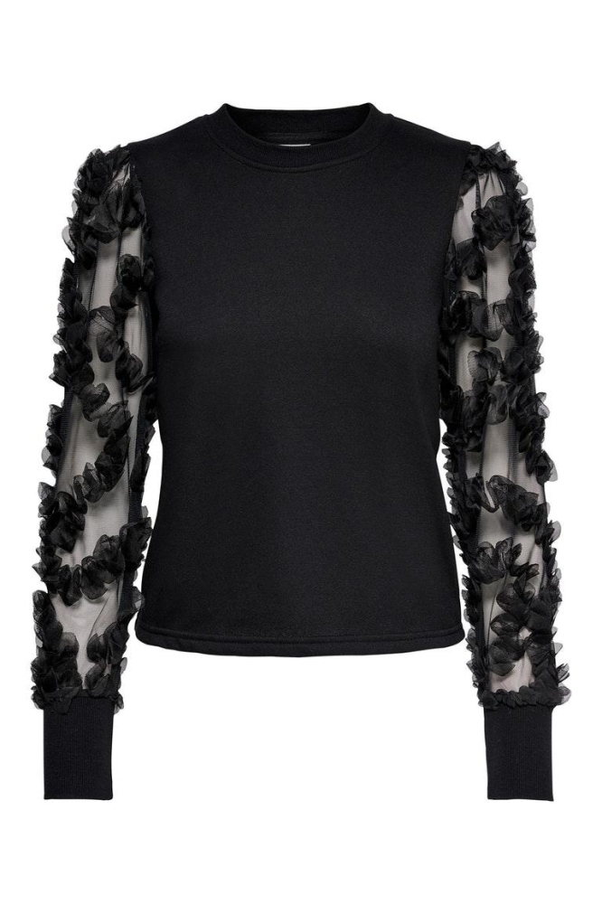 Jacqueline de Yong zwarte dames trui | Vooraanzicht