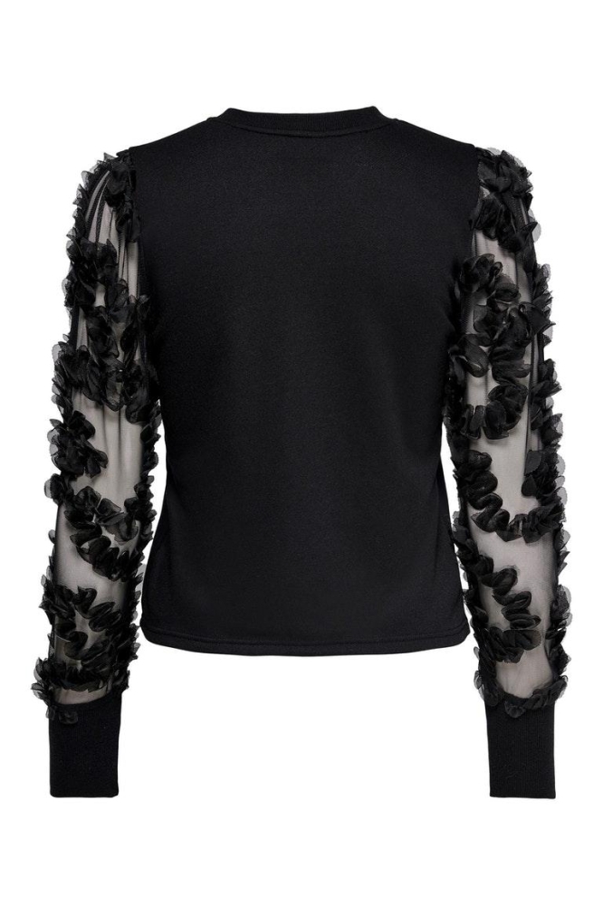 Jacqueline de Yong zwarte dames trui | Achteraanzicht