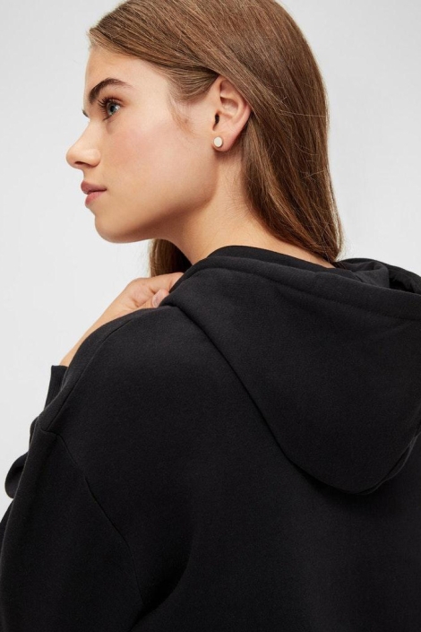 Pieces zwarte dames sweater | Close up