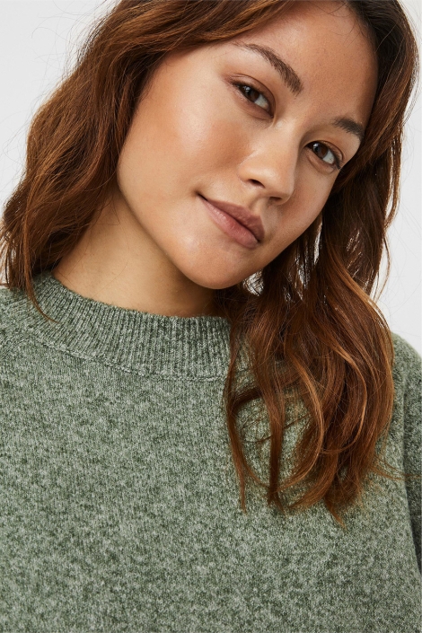 Vero Moda groene dames trui | Close up