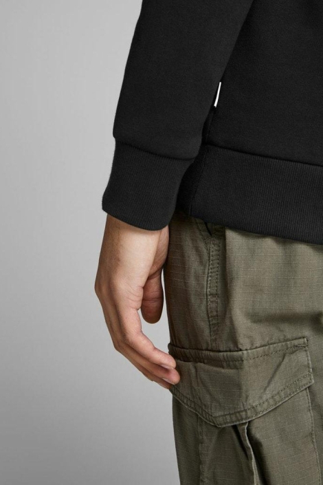 Jack & Jones zwarte heren sweater | Close up