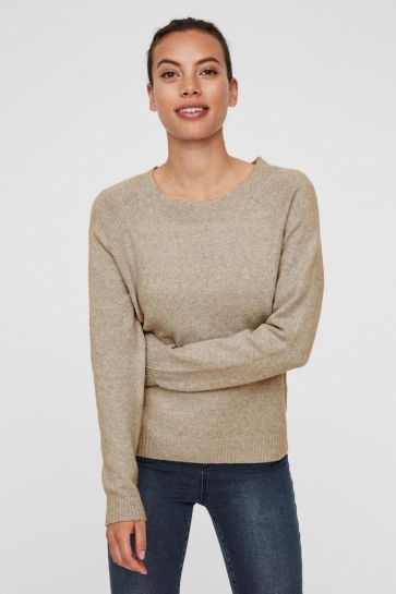 Vero Moda vmdoffy ls o-neck blouse ga noos Beige