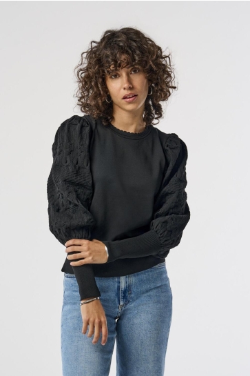 Only Trui ONLMELITA L/S O-NECK PULLOVER KNT 15235327 BLACK