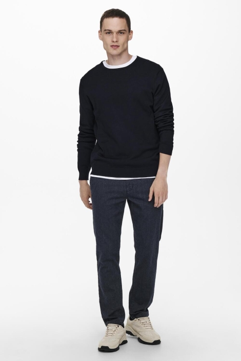 Only & Sons blauwe heren trui | Model