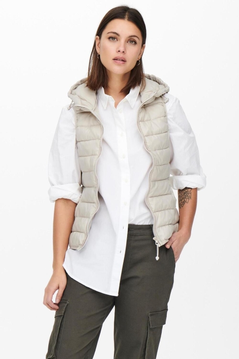 Only beige dames jas | Model vooraanzicht