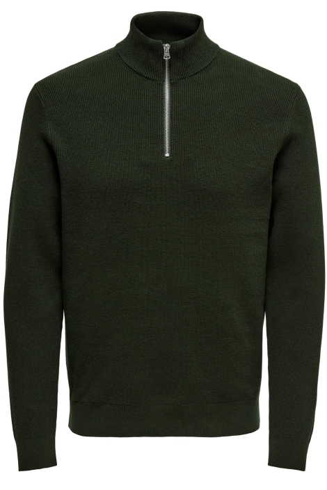 Only & Sons groene heren trui | Vooraanzicht
