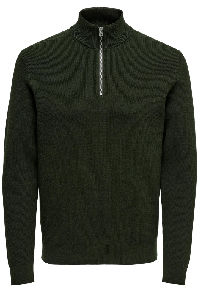 Only & Sons groene heren trui | Vooraanzicht