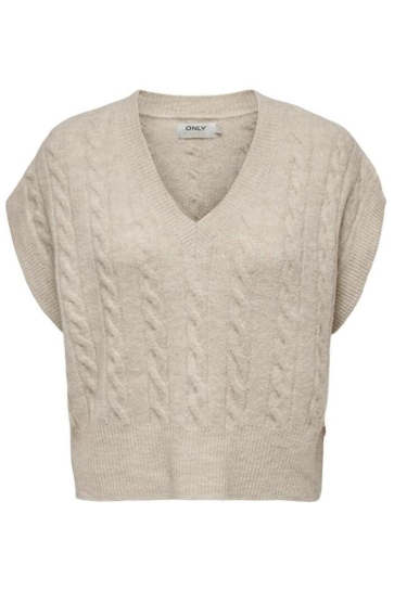 Only onlmelody vest knt noos Beige