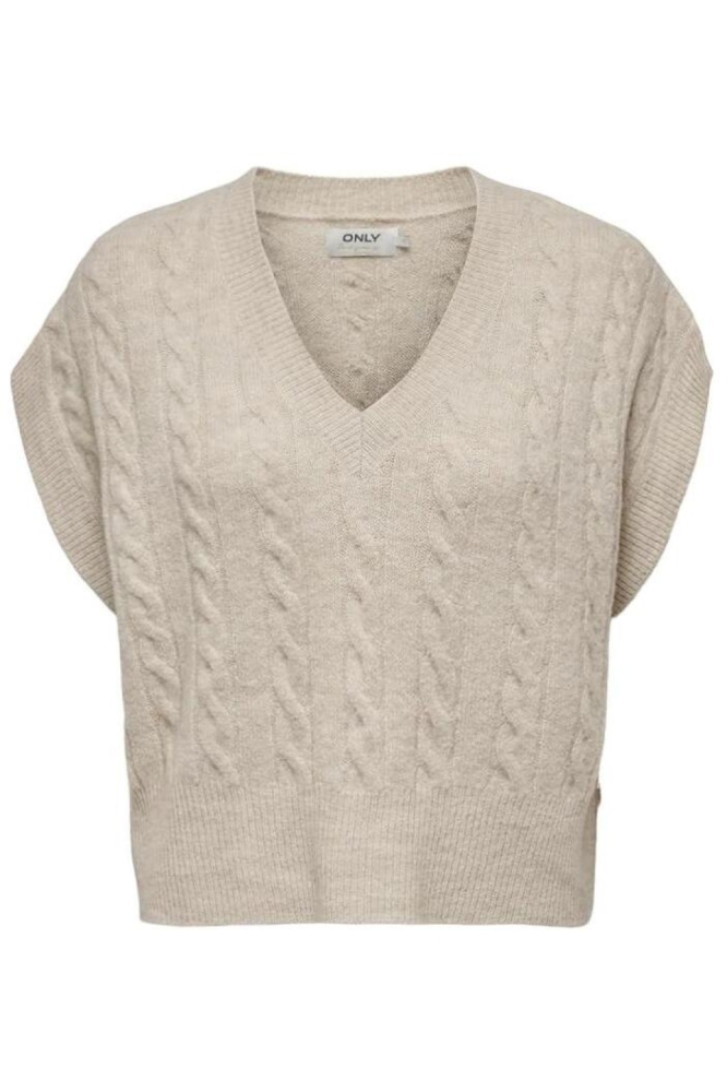 Only beige dames trui | Vooraanzicht