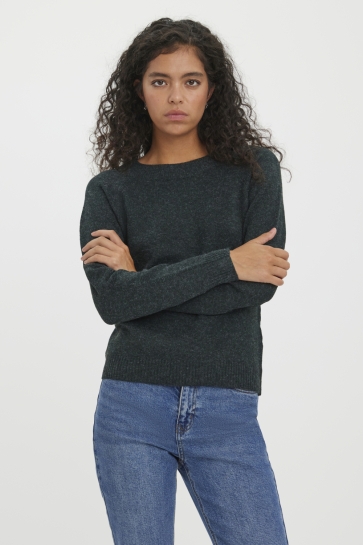 Vero Moda Trui VMDOFFY LS O-NECK BLOUSE GA NOOS 10201022 PINE GROVE/MELANGE