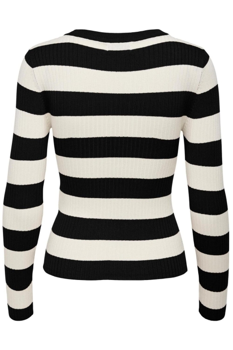 Jacqueline de Yong zwarte dames trui | Achteraanzicht