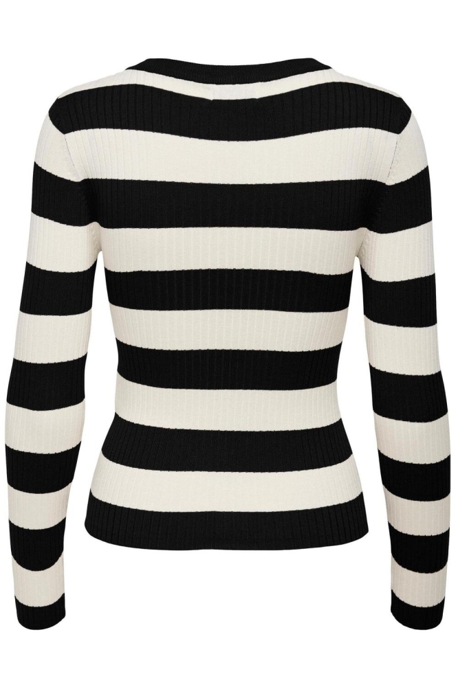 Jacqueline de Yong zwarte dames trui | Achteraanzicht