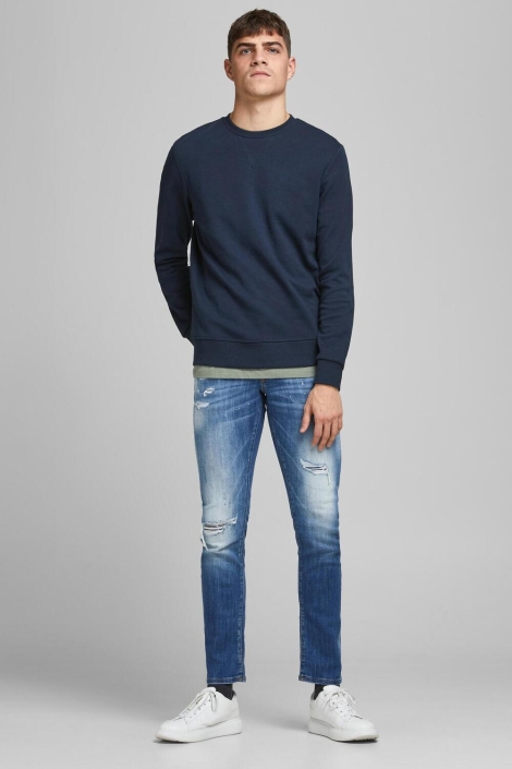 Jack & Jones blauwe heren sweater | Model