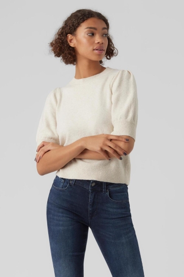 Vero Moda vmdoffy 2/4 o-neck pullover ga noos Beige