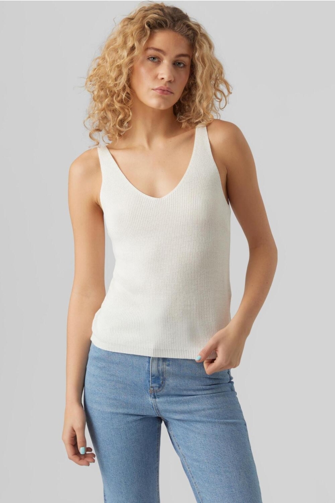 Vero Moda witte dames top | Model vooraanzicht