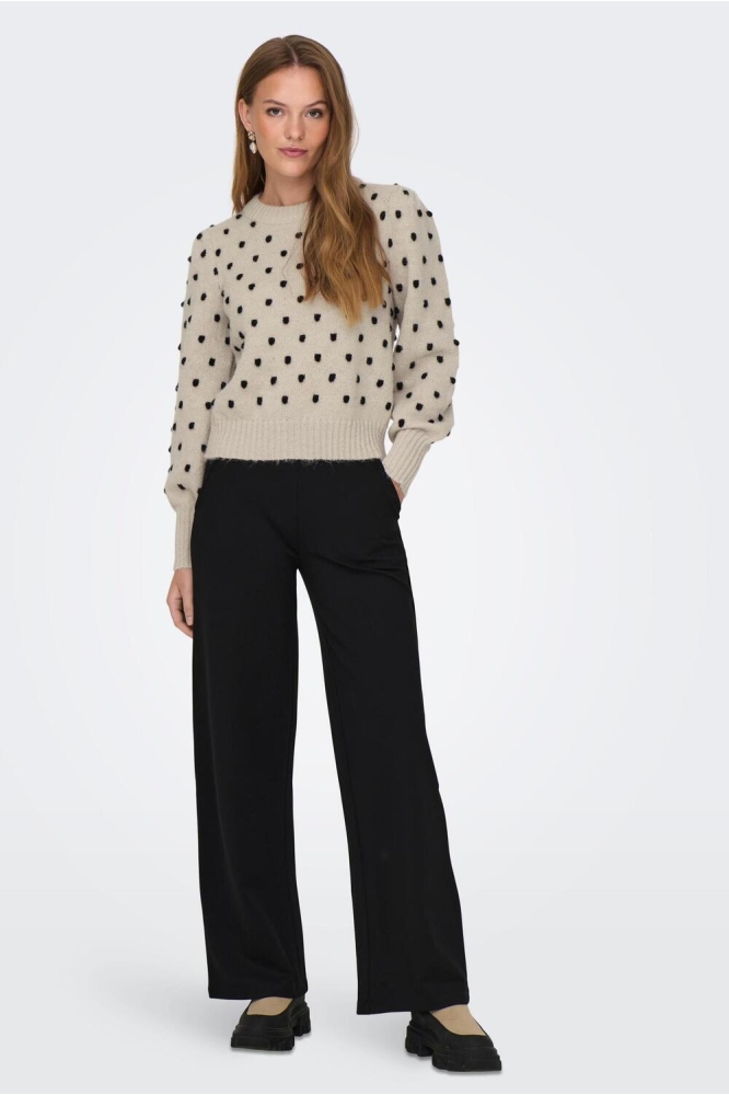 Jacqueline de Yong beige dames trui | Model