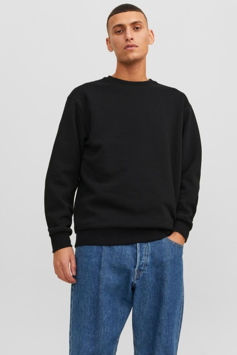 Jack & Jones zwarte heren sweater | Model vooraanzicht