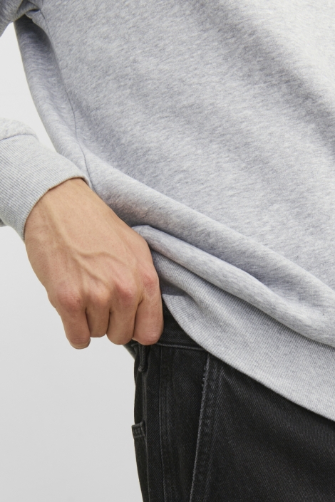 Jack & Jones grijze heren sweater | Close up