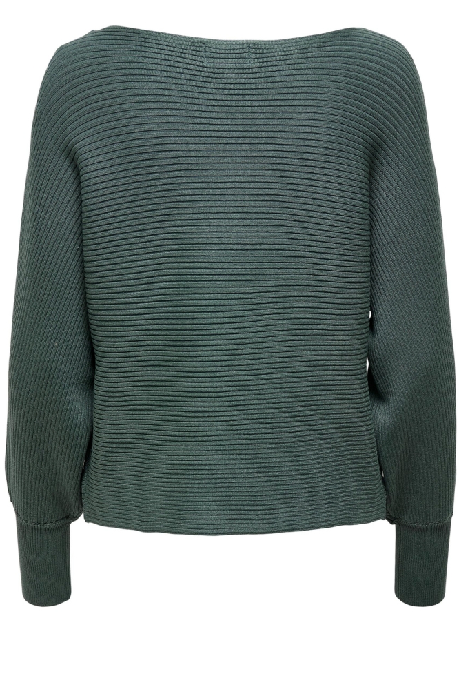 Only groene dames trui | Achteraanzicht