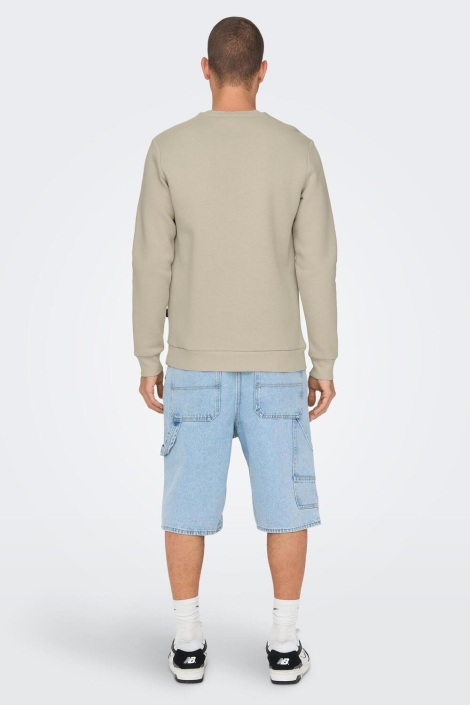 Only & Sons beige heren sweater | Model