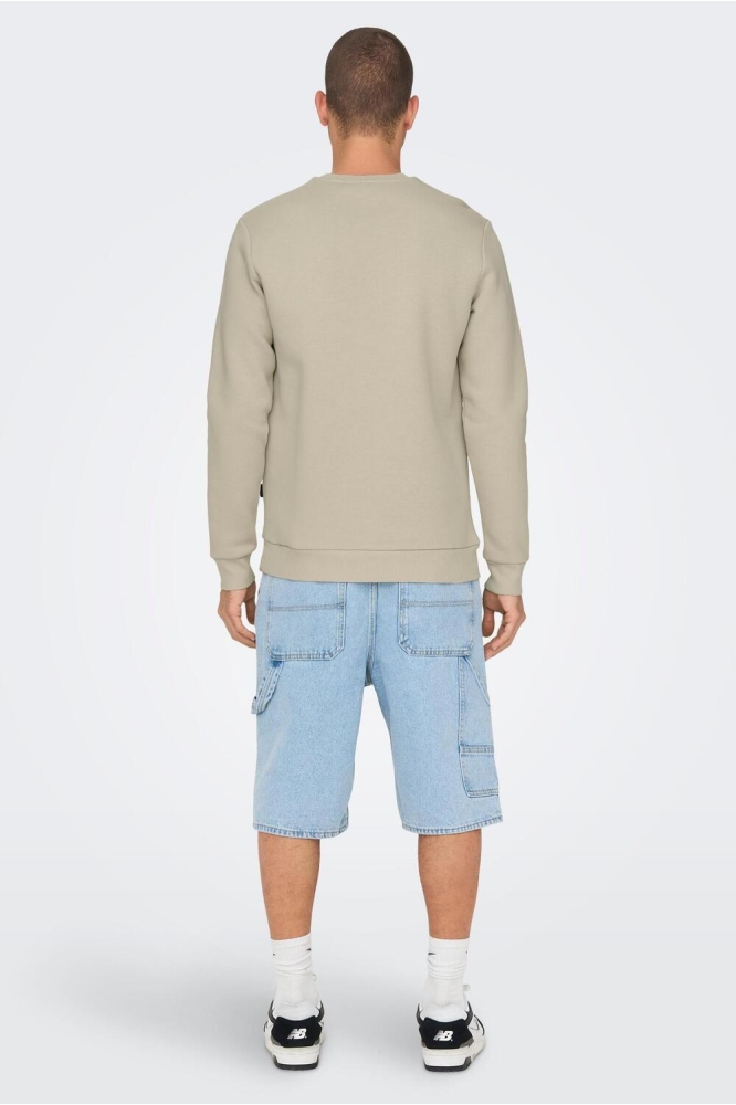Only & Sons beige heren sweater | Model