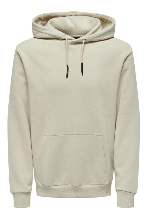 Only & Sons beige heren sweater | Vooraanzicht