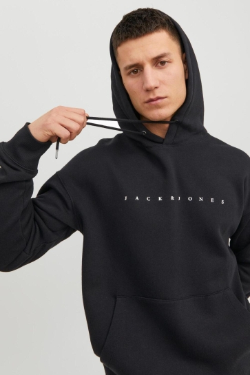 Jack & Jones JJESTAR JJ SWEAT HOOD NOOS 12233972 BLACK