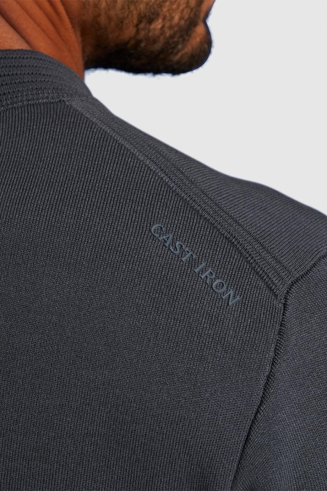 Cast Iron blauwe heren trui | Close up