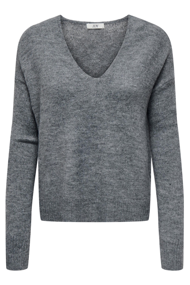 Jacqueline de Yong grijze dames trui | Vooraanzicht