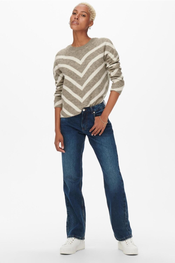 Only beige dames trui | Model