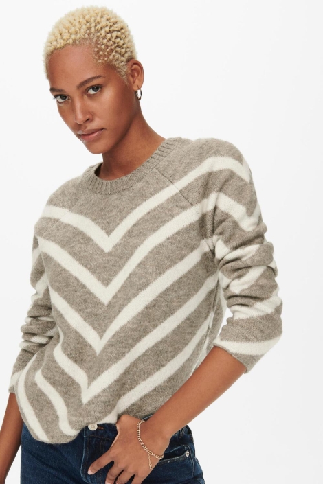 Only beige dames trui | Close up