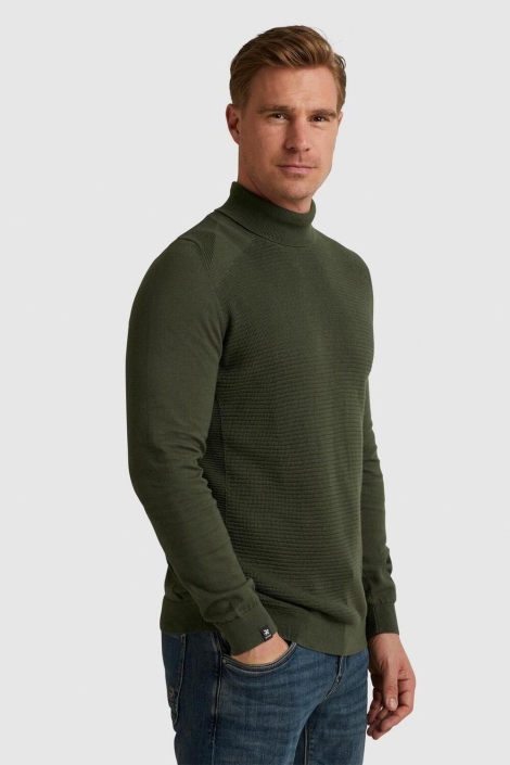 Vanguard groene heren trui | Model zijaanzicht