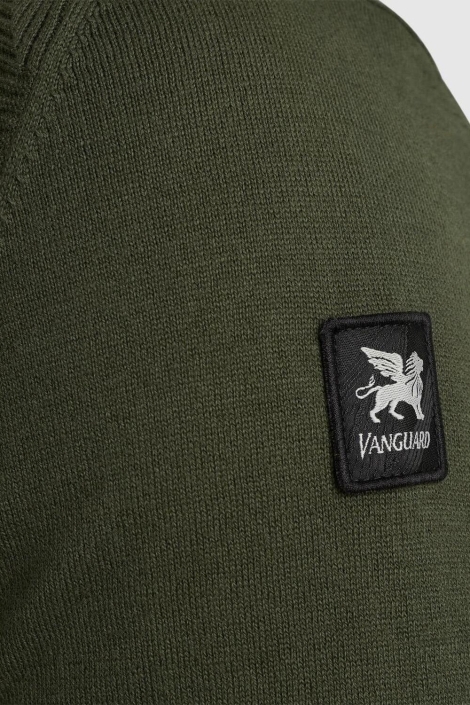 Vanguard groene heren trui | Close up