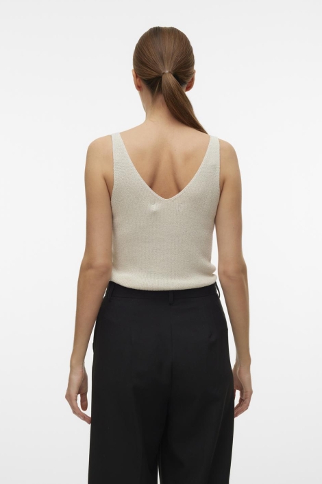 Vero Moda beige dames top | Model achteraanzicht