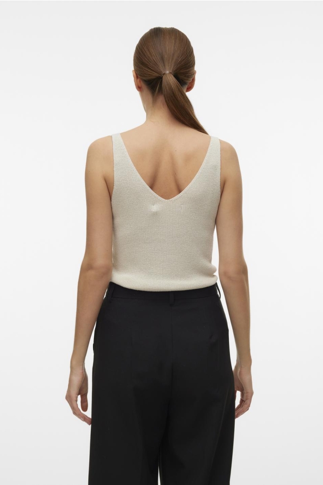 Vero Moda beige dames top | Model achteraanzicht