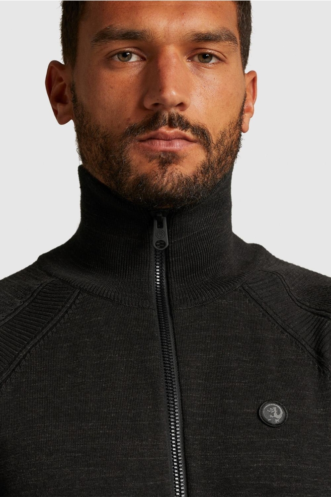 Cast Iron grijze heren trui | Close up