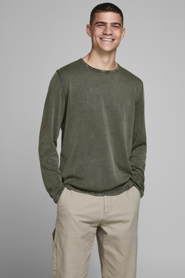 Jack & Jones jjeleo knit crew neck noos Groen