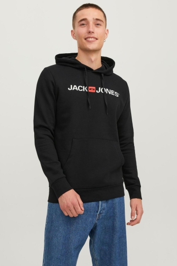 Jack & Jones JJECORP OLD LOGO SWEAT HOOD NOOS 12137054 Black