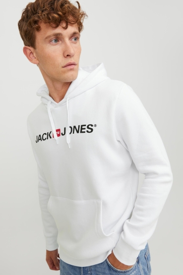 Jack & Jones JJECORP OLD LOGO SWEAT HOOD NOOS 12137054 White