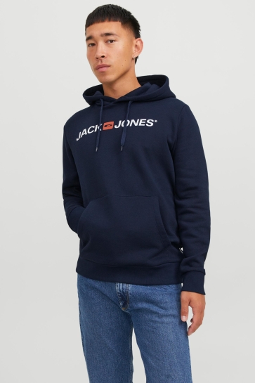 Jack & Jones jjecorp old logo sweat hood noos Blauw