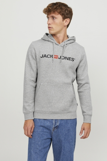 Jack & Jones jjecorp old logo sweat hood noos Grijs