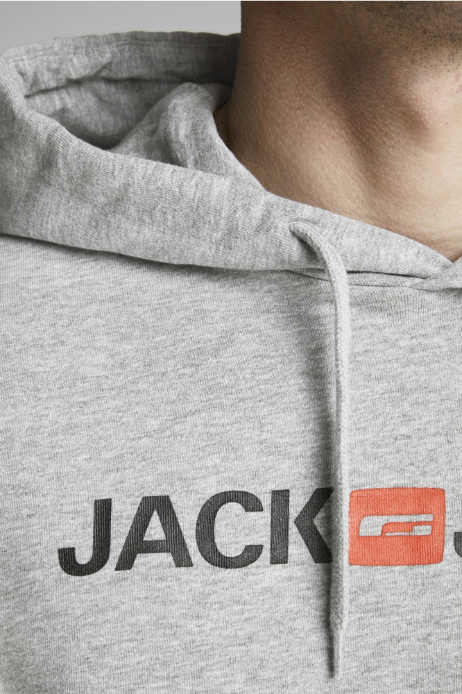 Jack & Jones grijze heren sweater | Close up