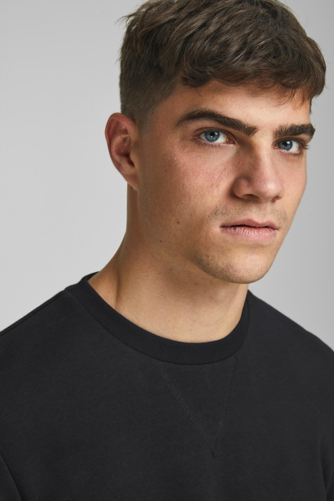 Jack & Jones zwarte heren trui | Close up