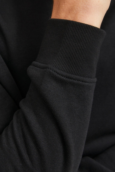 Jack & Jones zwarte heren sweater | Close up