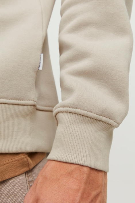 Jack & Jones ecru heren sweater | Close up
